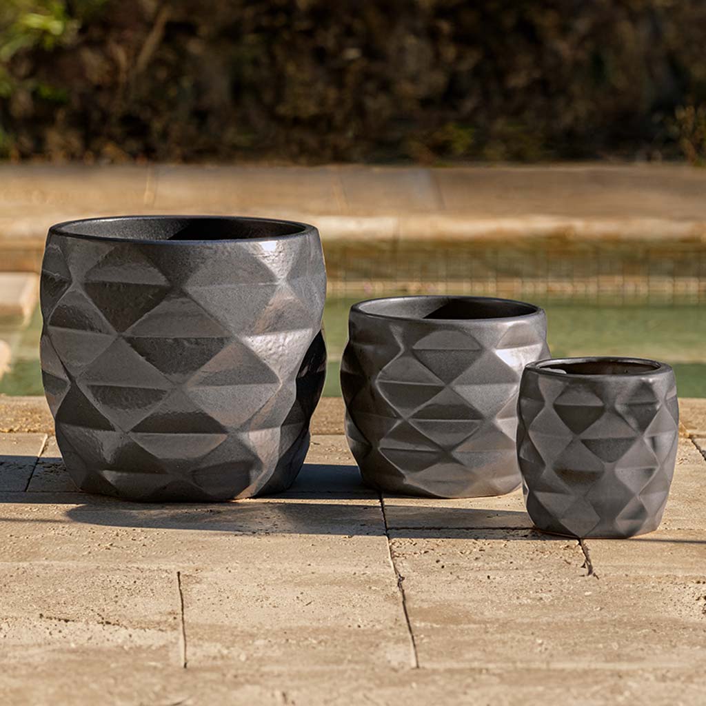 origami planter pots Campania International Origami Planter Graphite