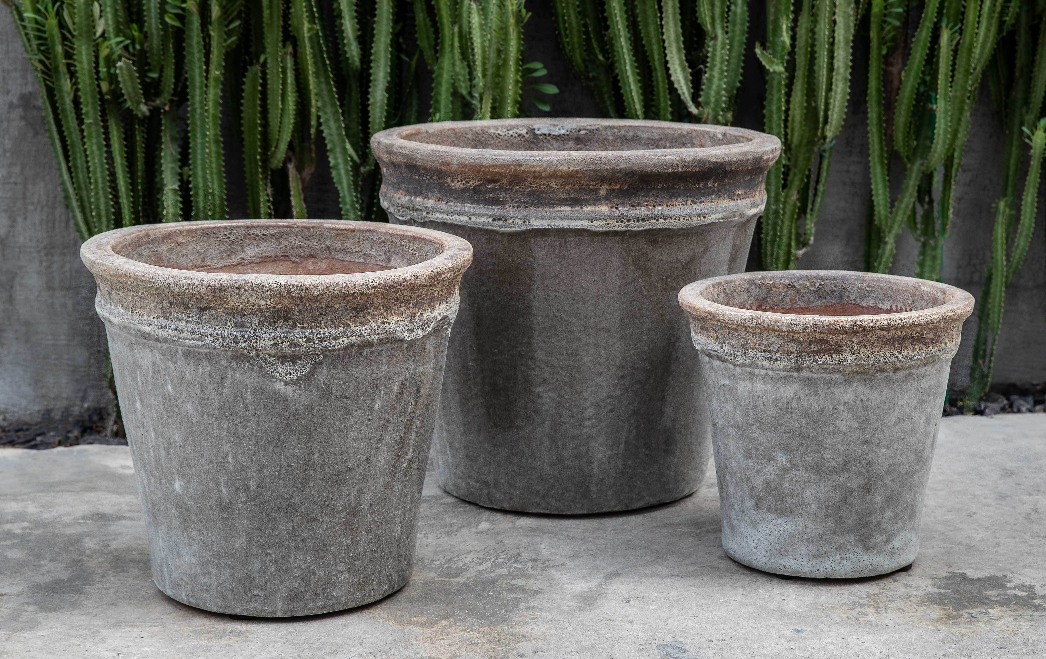 grey plant pots large Baia Planter Beachcomber Grey Mist Set of 3