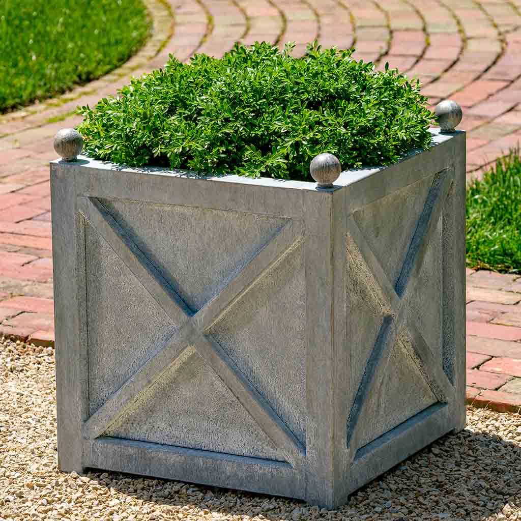 tall square planter pots Campania 6092-9701 Square Villandry Planter Large