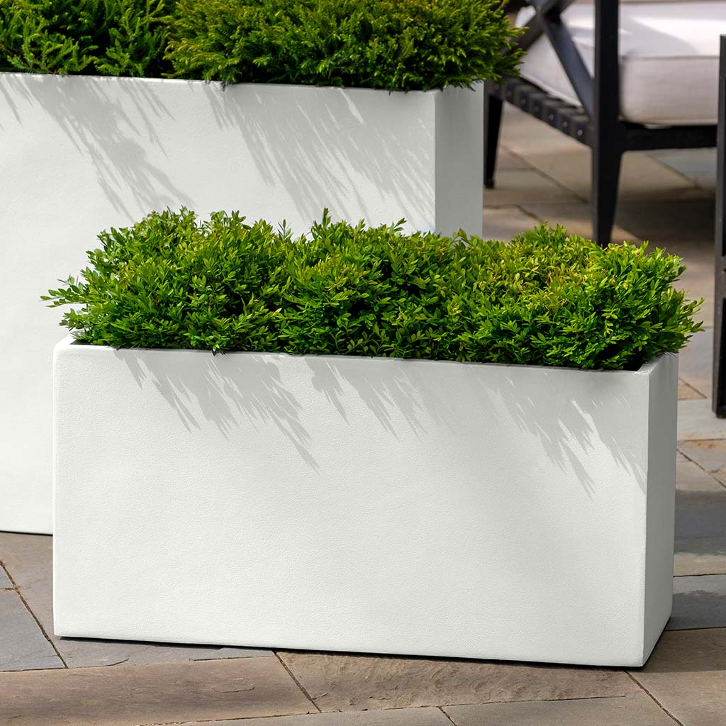 white outside plant pots Campania Main Street Planters – Exclusively Campania USA