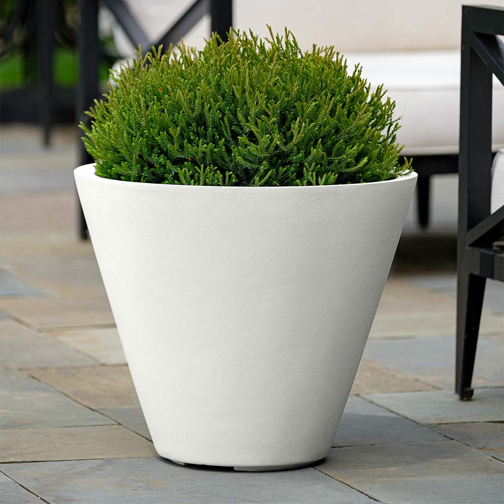 extra tall pots for outdoor plants Campania Laghetto Tall Cone Planter - 94-350-22200