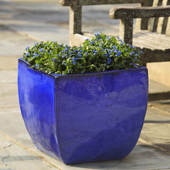 Campania Obsit Square Planter - Riviera Blue - Set of 3