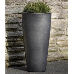 Campania Aluan Tall Round Planter - Graphite