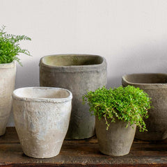 Campania Farmer's Pot Squared Cylinder - Cotswold White - Set of 12