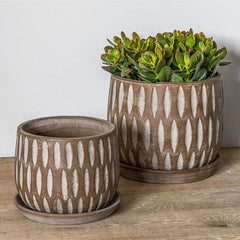 Campania Parabola Large Round Planter - Set of 8