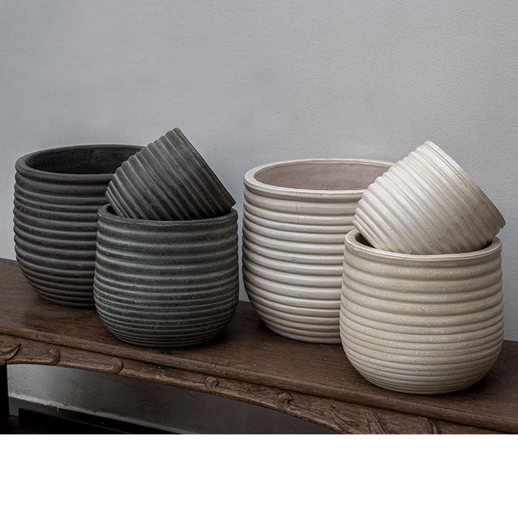 Photo of Campania Halliard Round Planter - Assorted Glaze - Set of 12 - Marquis Gardens
