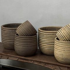 Campania Halliard Round Planter - Assorted Glaze - Set of 12