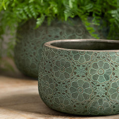 Photo of Campania Etched Daisy Planter Set of 4 - Exclusively Campania