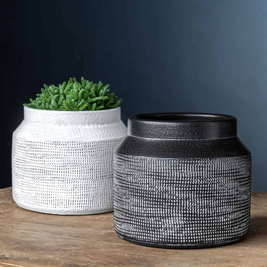 Campania International Linen Weave Planter
