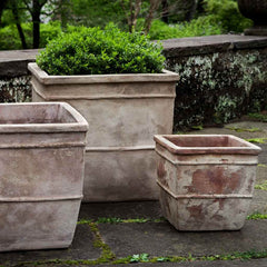 Campania Antico Square Planter - Antico Terra Cotta - Set of 3