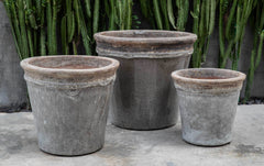Campania Baia Planter - Beachcomber Grey Mist - Set of 3