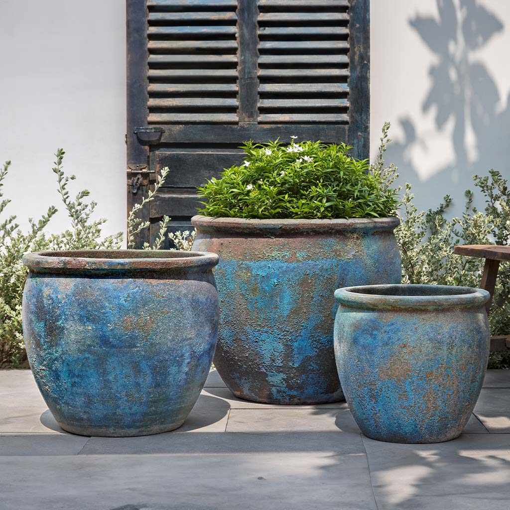 Campania Calvados Planter  Blue Verdigris