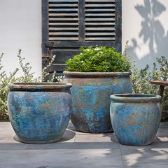 Campania Calvados Planter  Blue Verdigris