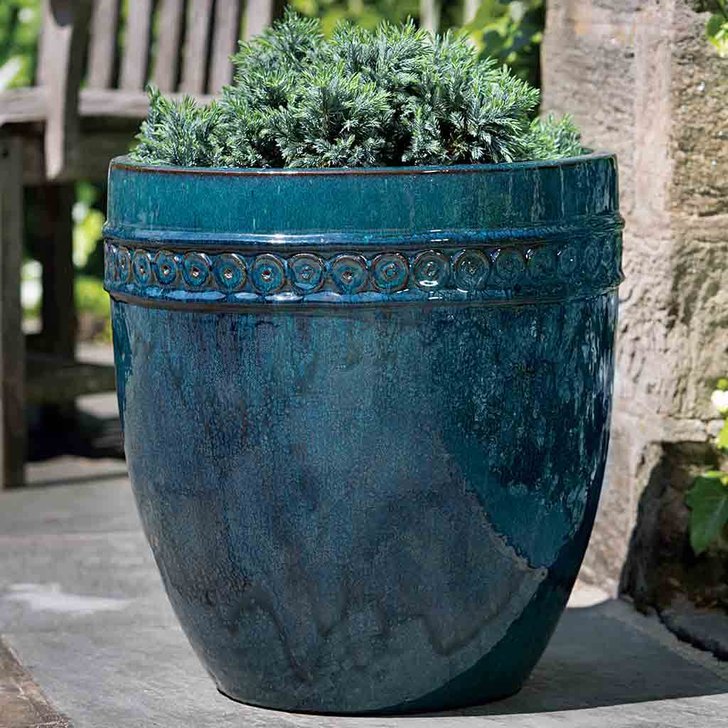 Campania Borsa Planter, Tall  Indigo Rain