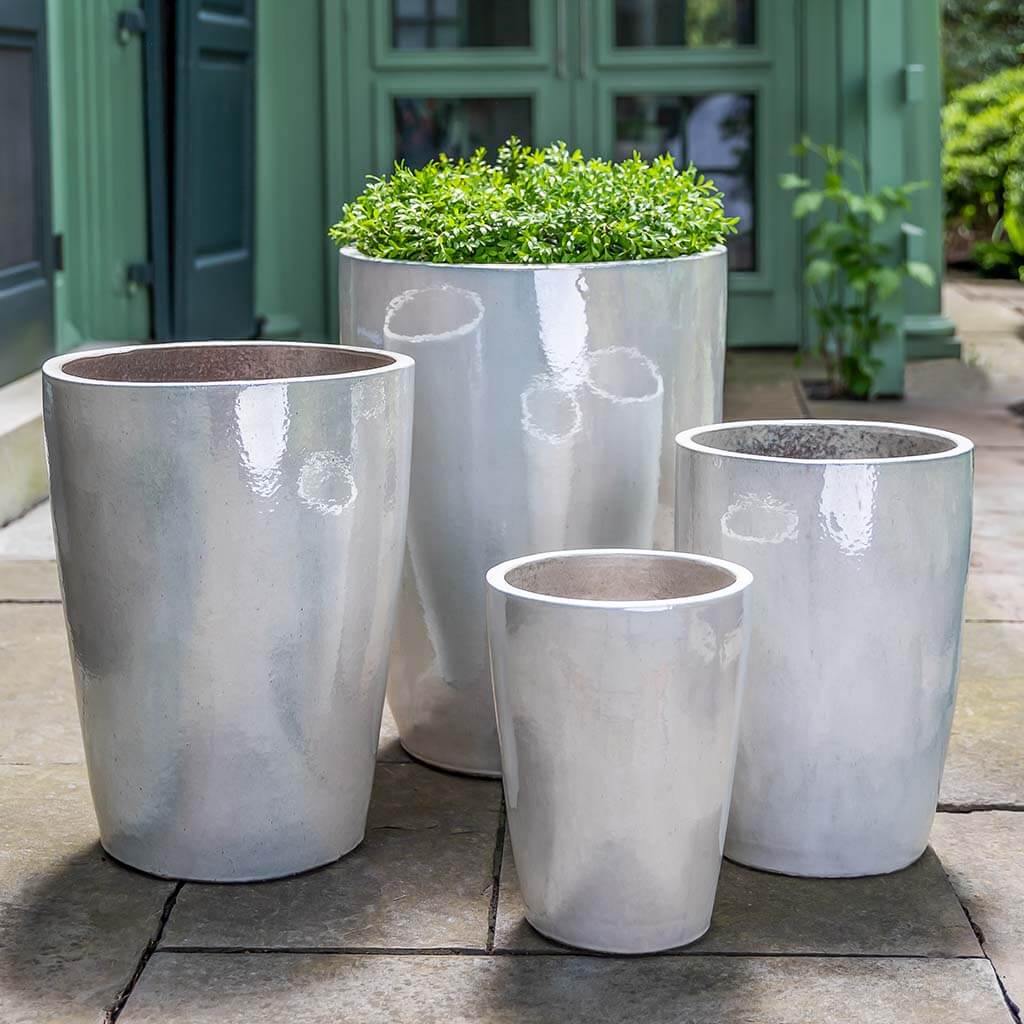 Campania Ojai Planter - Pearl - Set of 4
