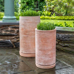 Campania Sgraffito Tall Planter Set of 2