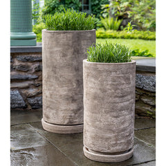 Campania Sgraffito Planter, Tall  Antico Terra Cotta