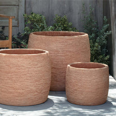 Denali Planter, Low - Terra Cotta - S/3