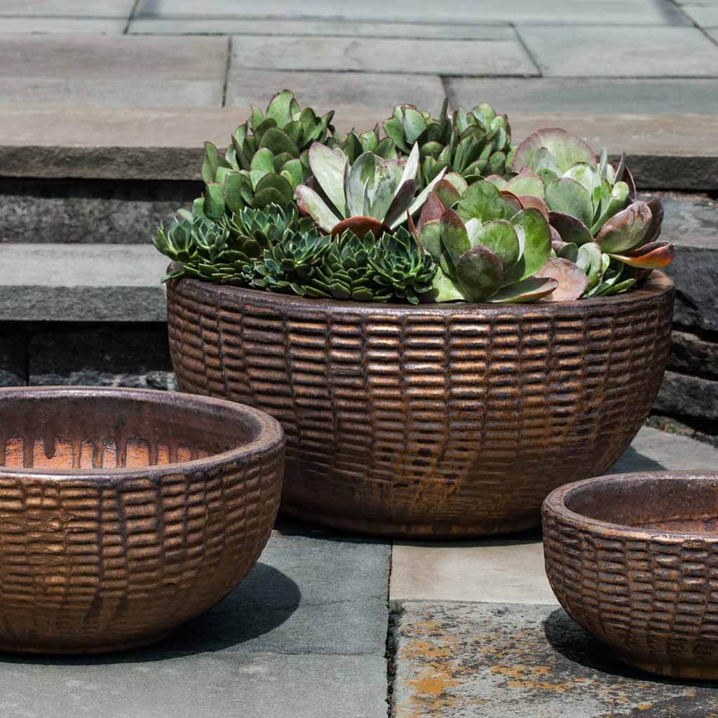 Campania Antique Lattice Basket - Set of 3