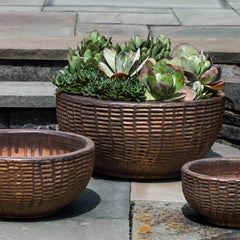 Campania Antique Lattice Basket - Set of 3