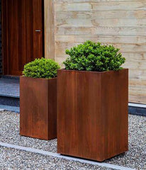 Campania Steel Box Planter - Steel - Set of 2