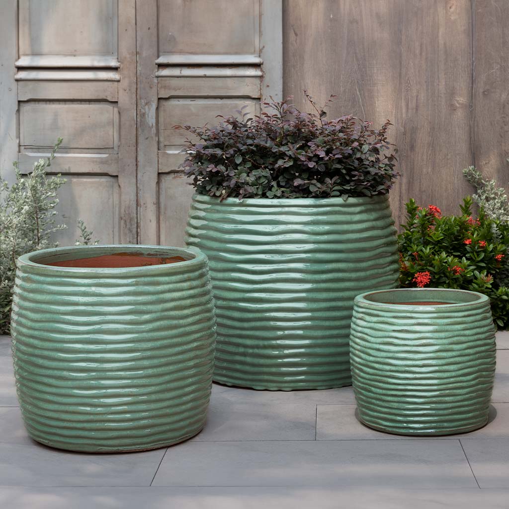 Montauk Planter Tall Sea Green
