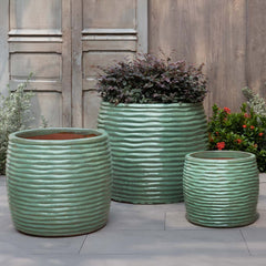 Montauk Planter Tall Sea Green