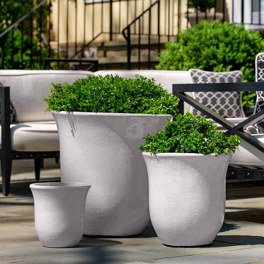 Campania Campana Planter  Antique White