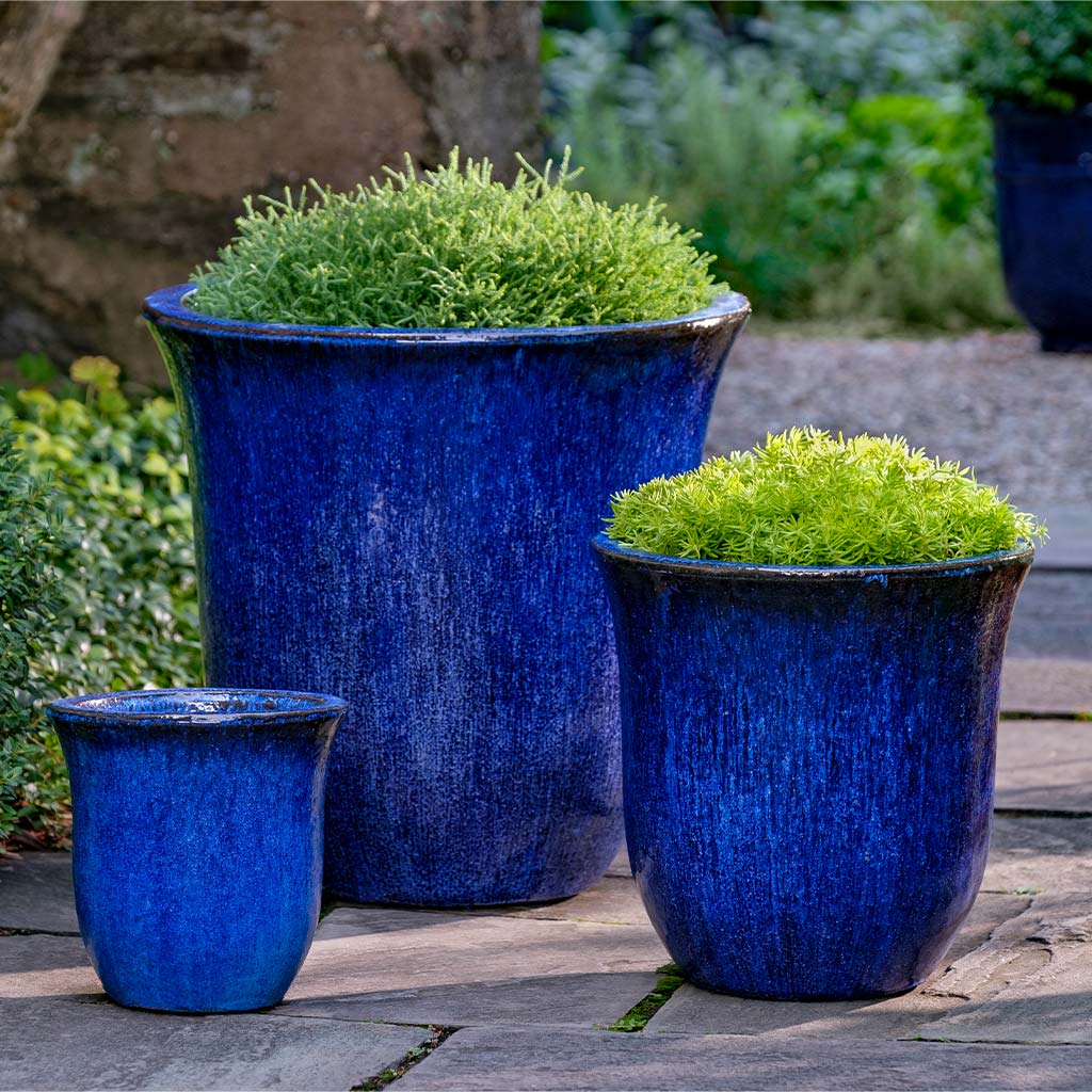 Campana Planter - Riviera Blue - S/3