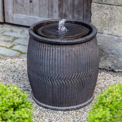 Campania Rain Barrel Fountain - Bronze