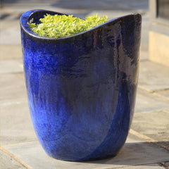 Campania Tall Sorriso Planter - Riviera Blue - Set of 3