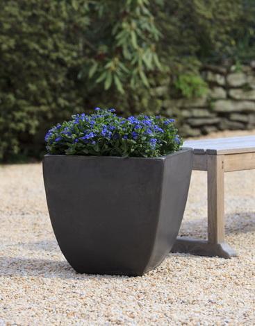 Photo of Campania Mika Square Planter - Graphite - Set of 3 - Marquis Gardens