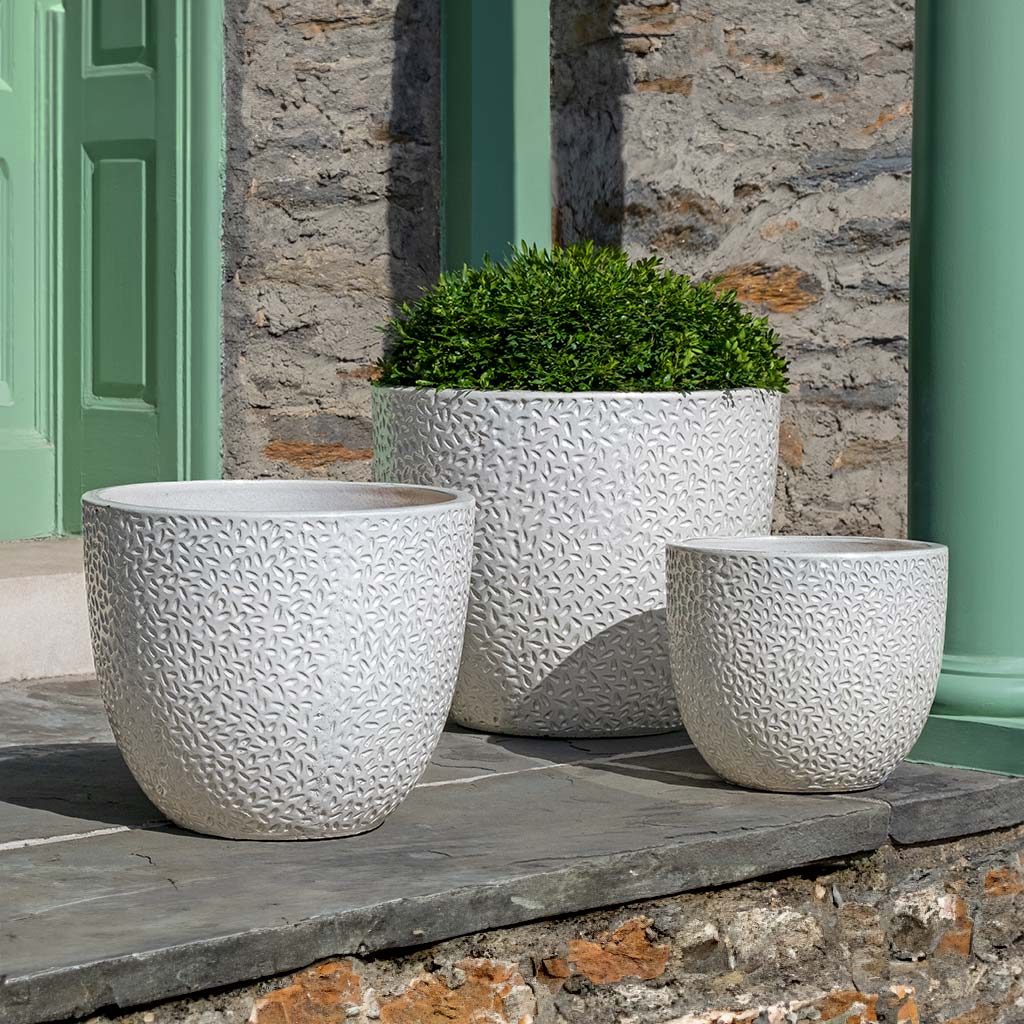 Campania Falling Petals Planter  Pearl