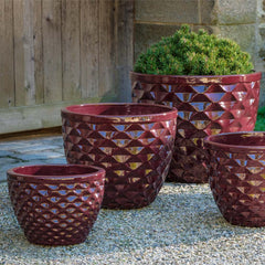 Honeycomb Planter, Tall - Plum - S/4