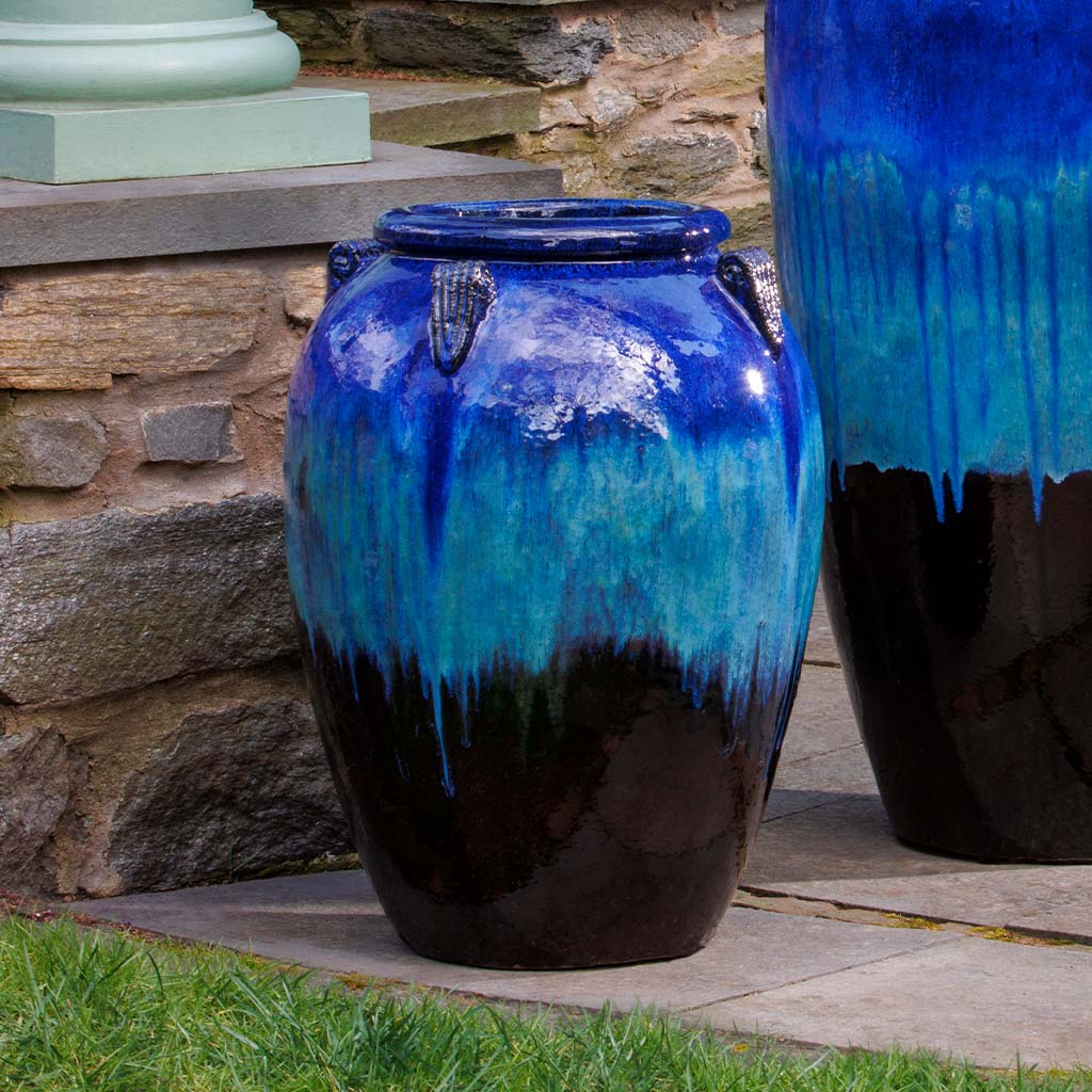 Water Jar, Tall - Running Blue/Brown - S/1