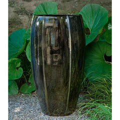 Campania Rib Vault Planter, Tall- Metallic