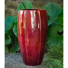 Campania Rib Vault Planter, Tall- Metallic