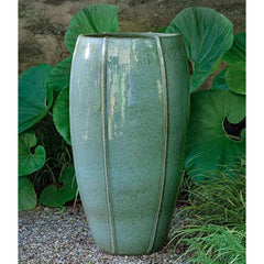 Campania Rib Vault Planter, Tall- Metallic