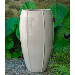 Campania Rib Vault Planter, Tall- Metallic