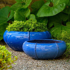 Campania Rib Vault Planter, Tall- Metallic