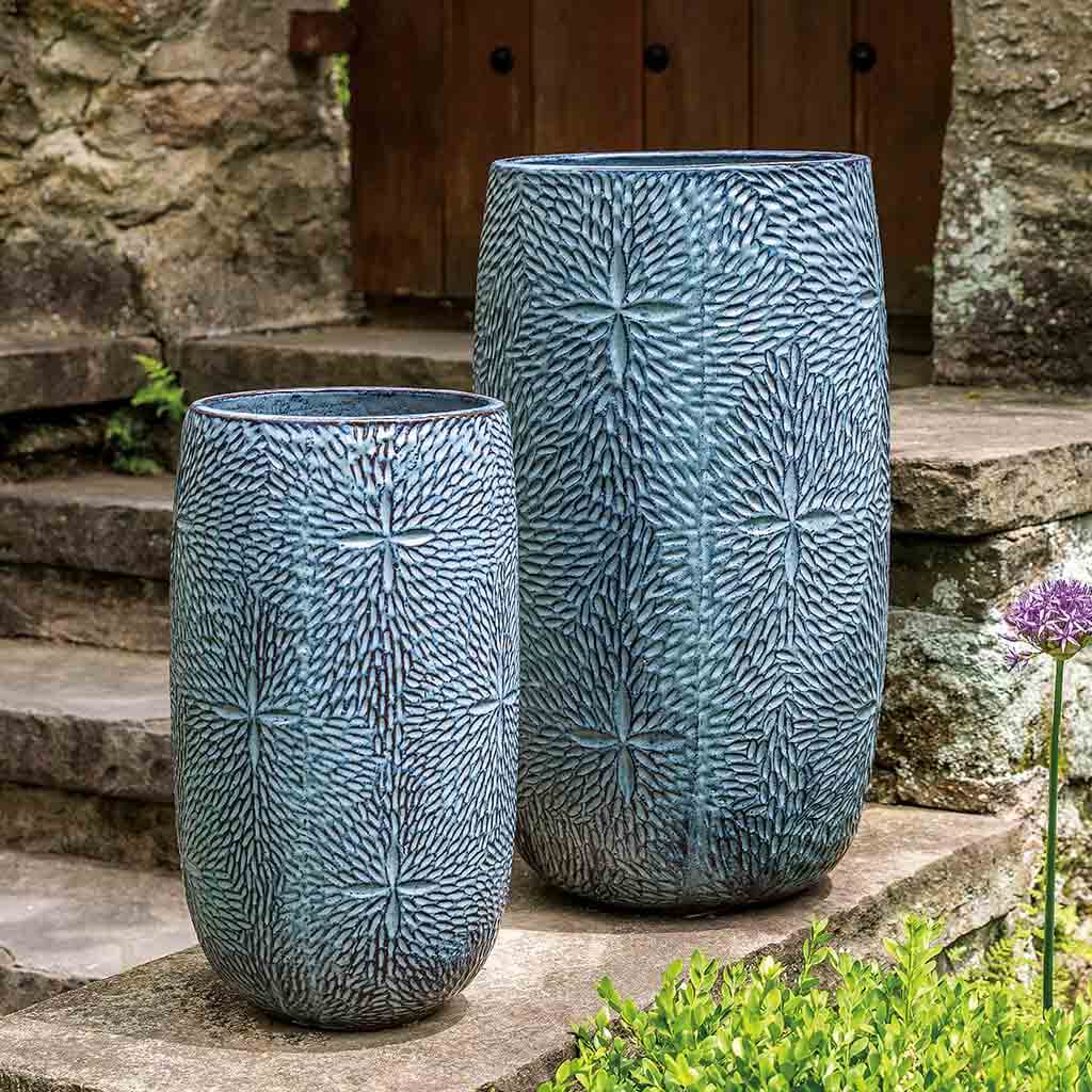 Campania Sand Dollar Tall Planter Set of 2
