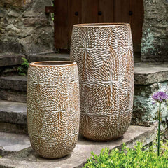 Campania Sand Dollar Tall Planter Set of 2