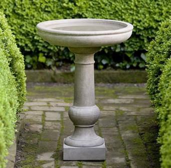 Photo of Campania Williamsburg Tea Table Birdbath - Marquis Gardens