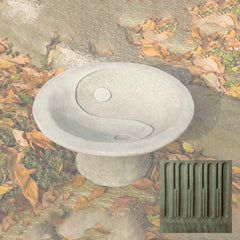 Campania Yin Yang Pedestal Birdbath