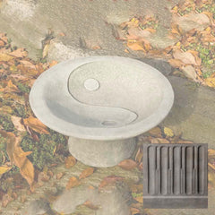 Campania Yin Yang Pedestal Birdbath