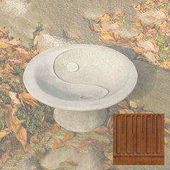 Campania Yin Yang Pedestal Birdbath