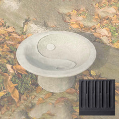 Campania Yin Yang Pedestal Birdbath