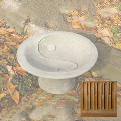 Campania Yin Yang Pedestal Birdbath