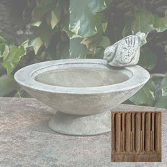 Campania Songbird's Rest Birdbath