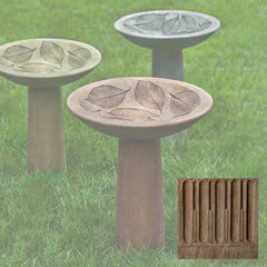 Campania Hydrangea Leaf Birdbath